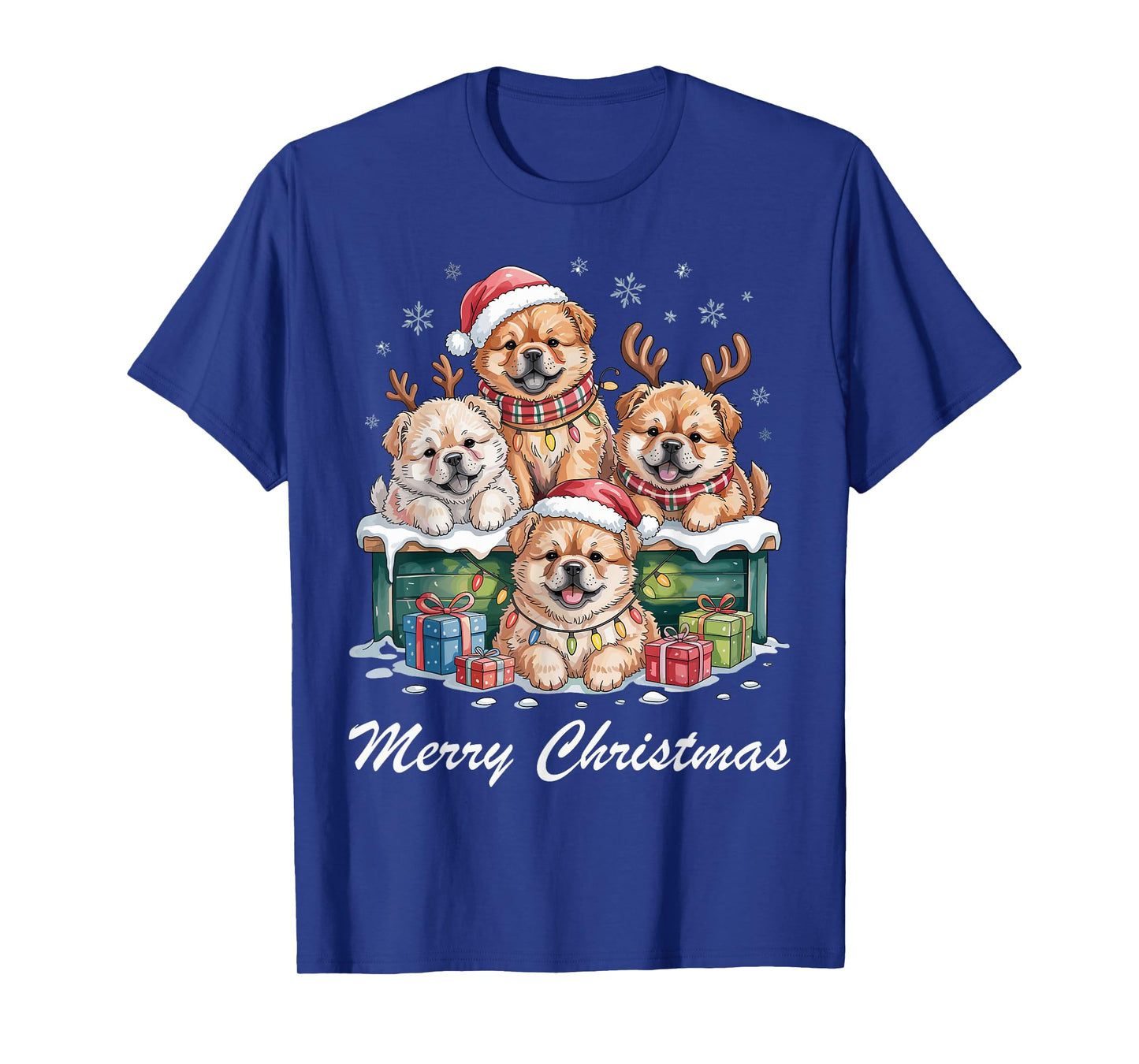 Chow Chow Merry Christmas Funny Dog Lovers Holiday Pajama T-Shirt