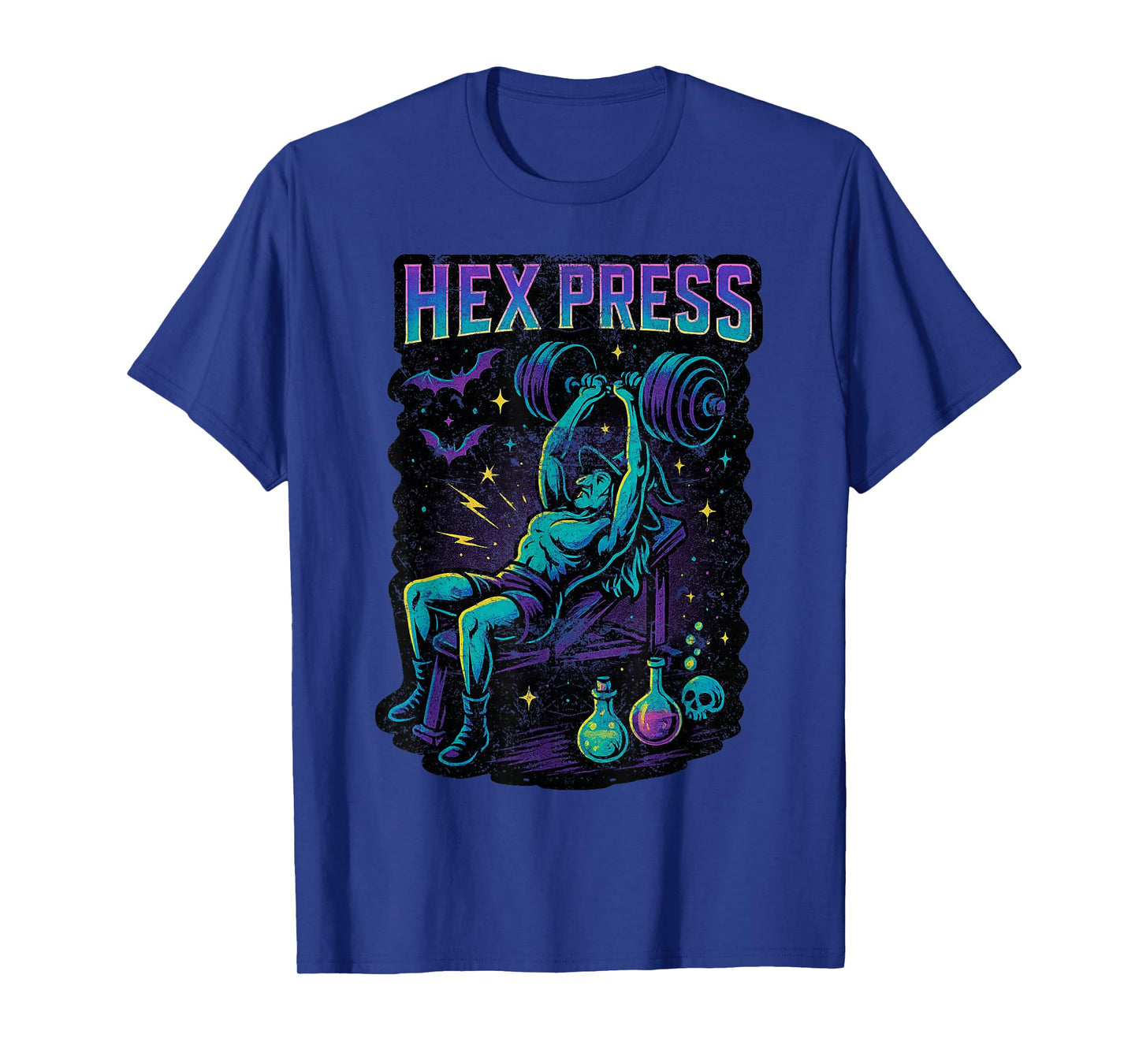 Spooky Season Witch Hex Press Old School 90's Retro Gym T-Shirt