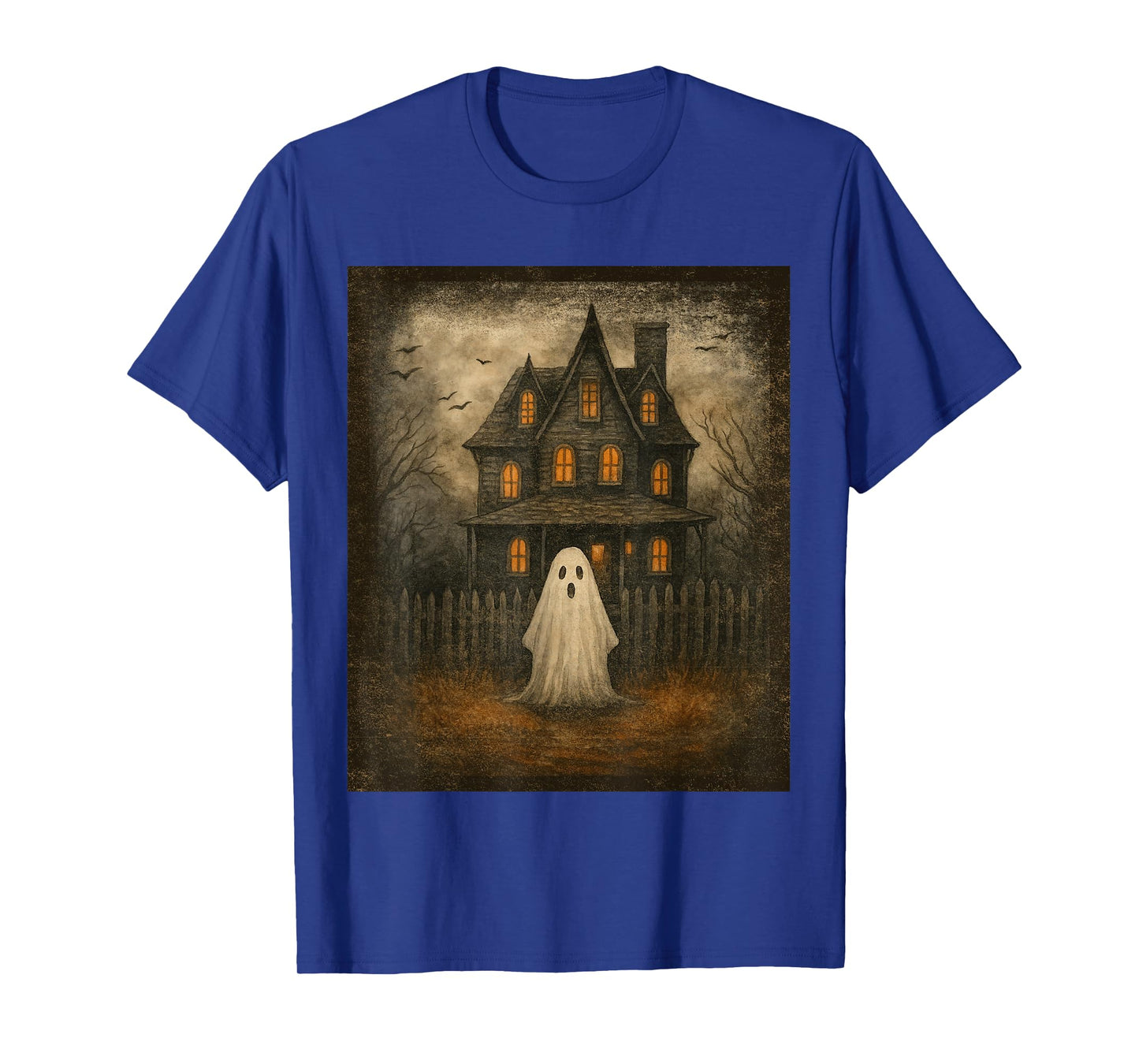Vintage Ghost Boo Haunted House Halloween Costumes Boy Men T-Shirt