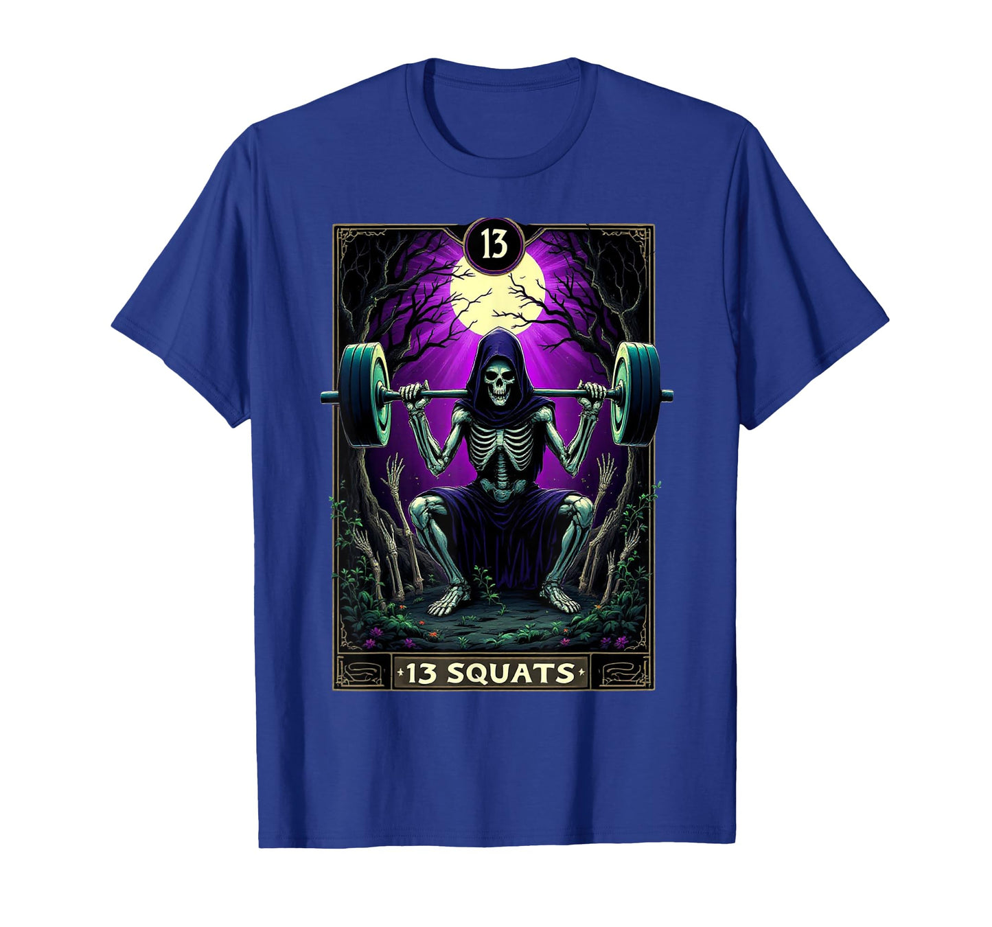 Funny Tarot Card Squats Gym Occult Workout Fitness T-Shirt