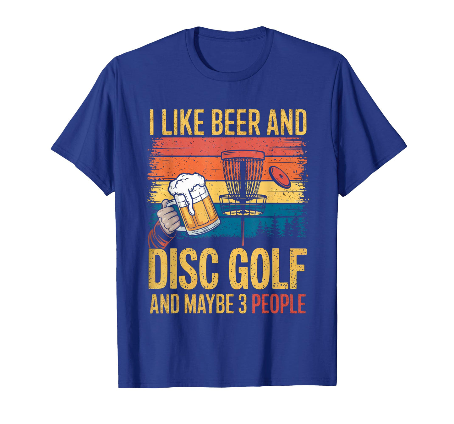 Funny Disc Golf Design For Men Women Disc Golf Player Beer T-Shirt