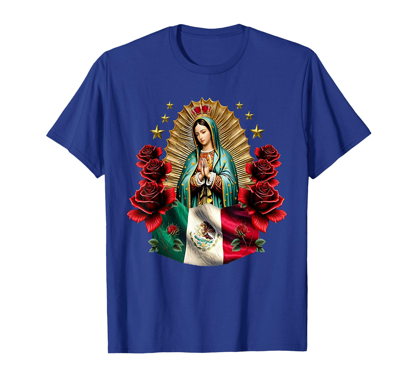 Our Lady Of Guadalupe In Roses Flowers - Catholic T-Shirt