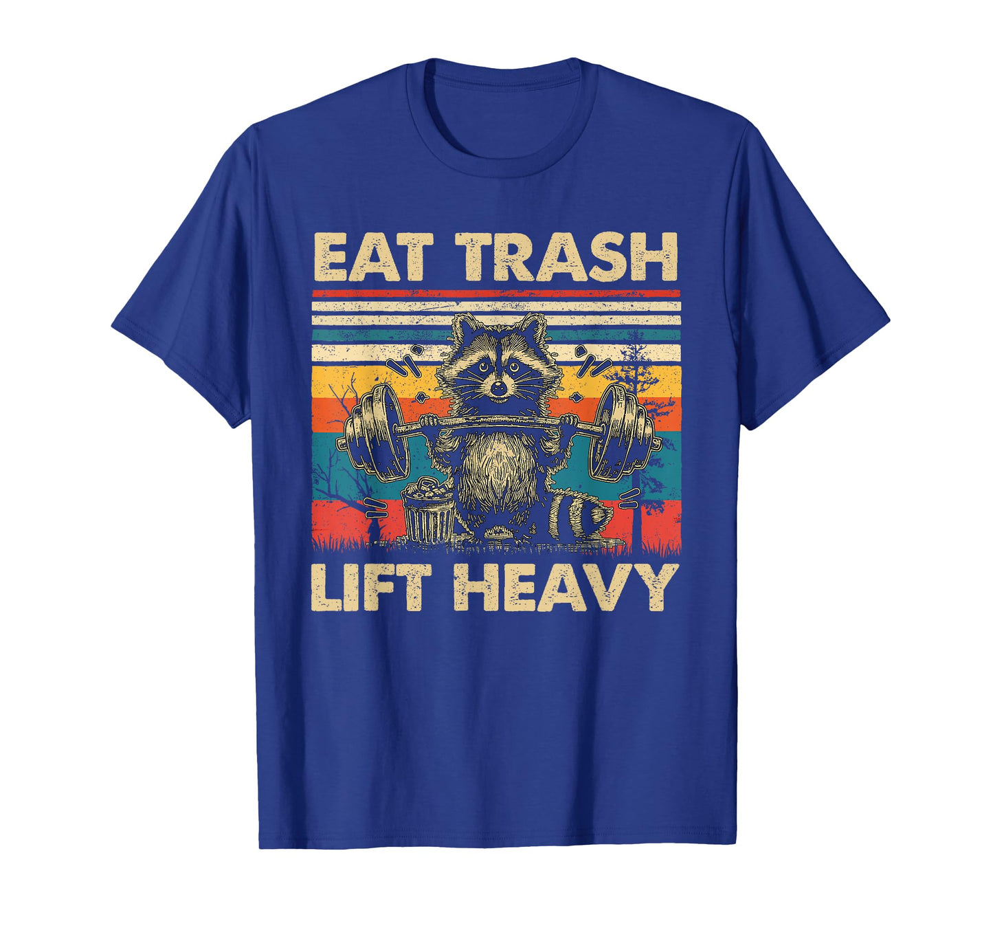 Funny Raccoon Shirt Lift Heavy Eat Trash Raccoon Weightlifting Gym T-Shirt, Unisex-Adults, Black, Small, Short Sleeve, T-Shirt
