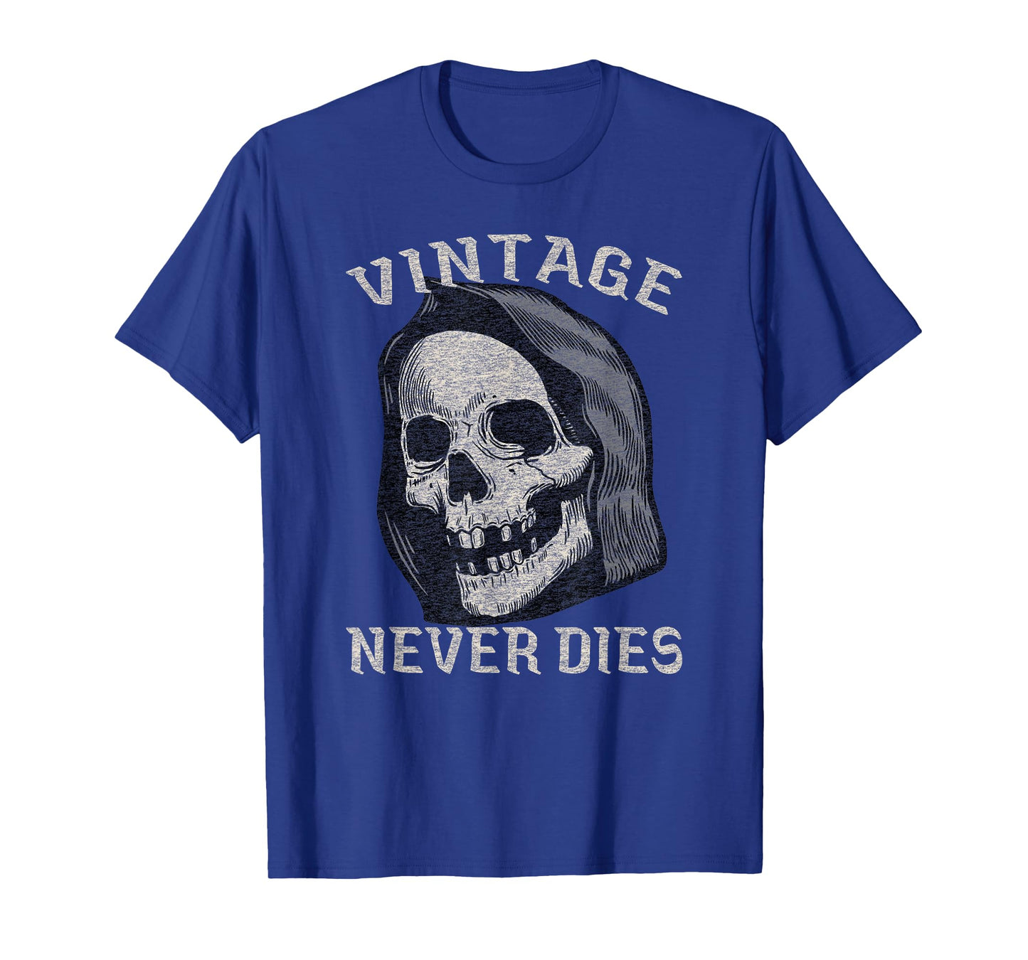 Funny Old Man Guy Skeleton Skull Vintage Graphic T-Shirt