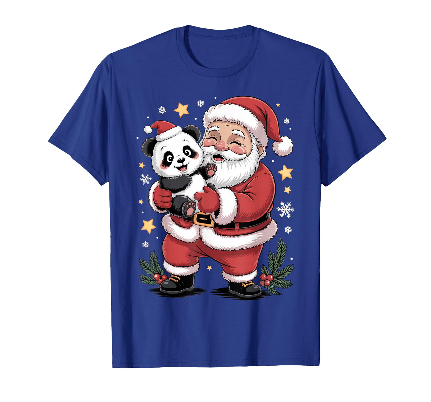 Xmas Panda Santa Christmas Holiday Cartoon Funny Kids Gifts T-Shirt