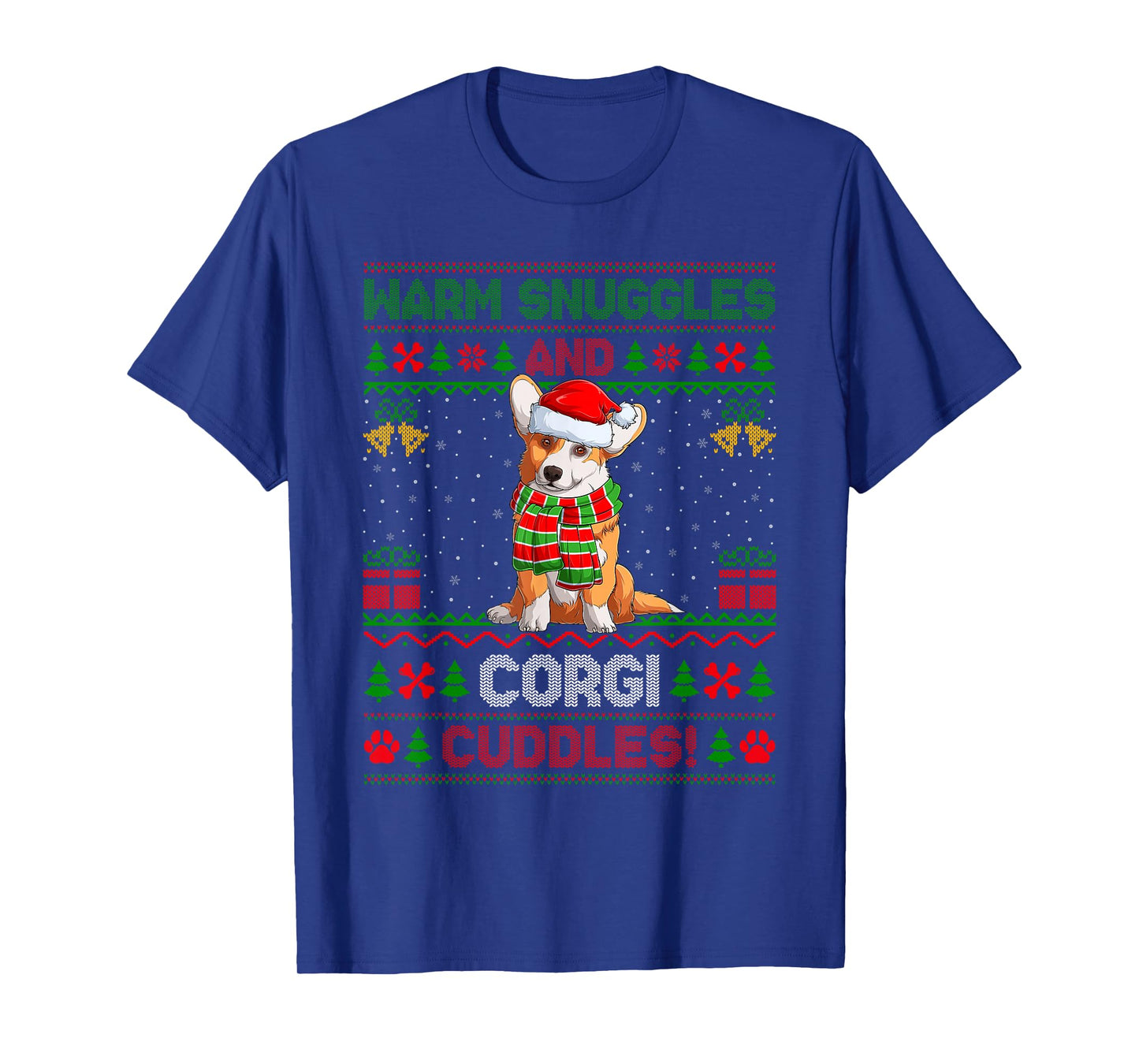 Corgi Dog Ugly Christmas Sweaters Funny Pet Dog Lover Xmas T-Shirt