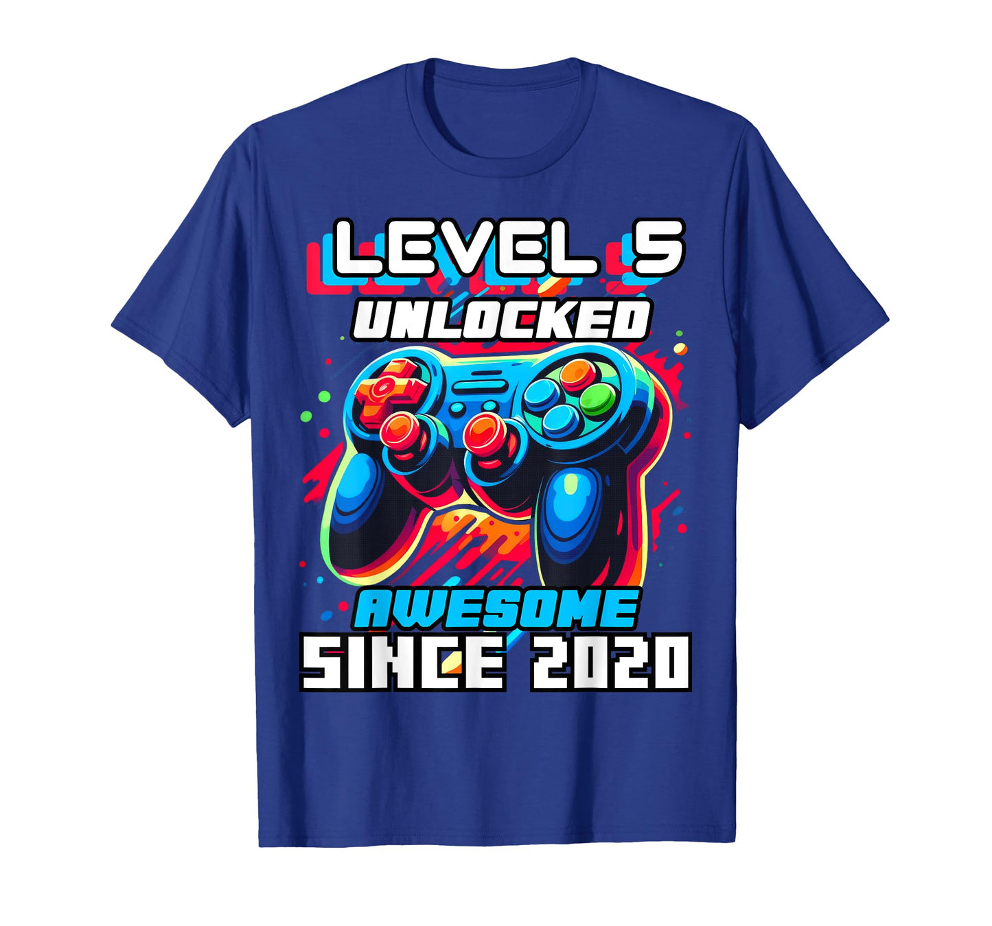 5th Birthday Boy Level 5 Gamer 5 Year Video Game Party T-Shirt