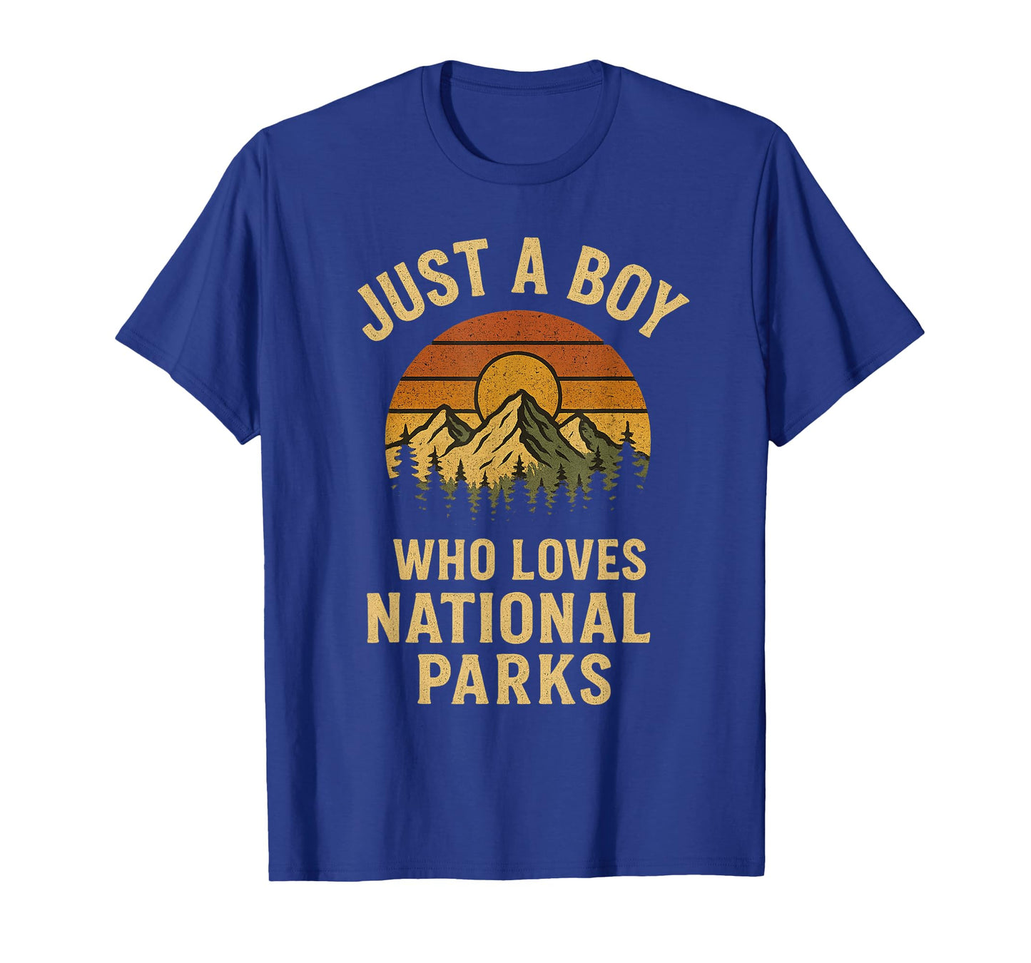 Just A Boy Who Loves National Parks Retro Camping vintage T-Shirt