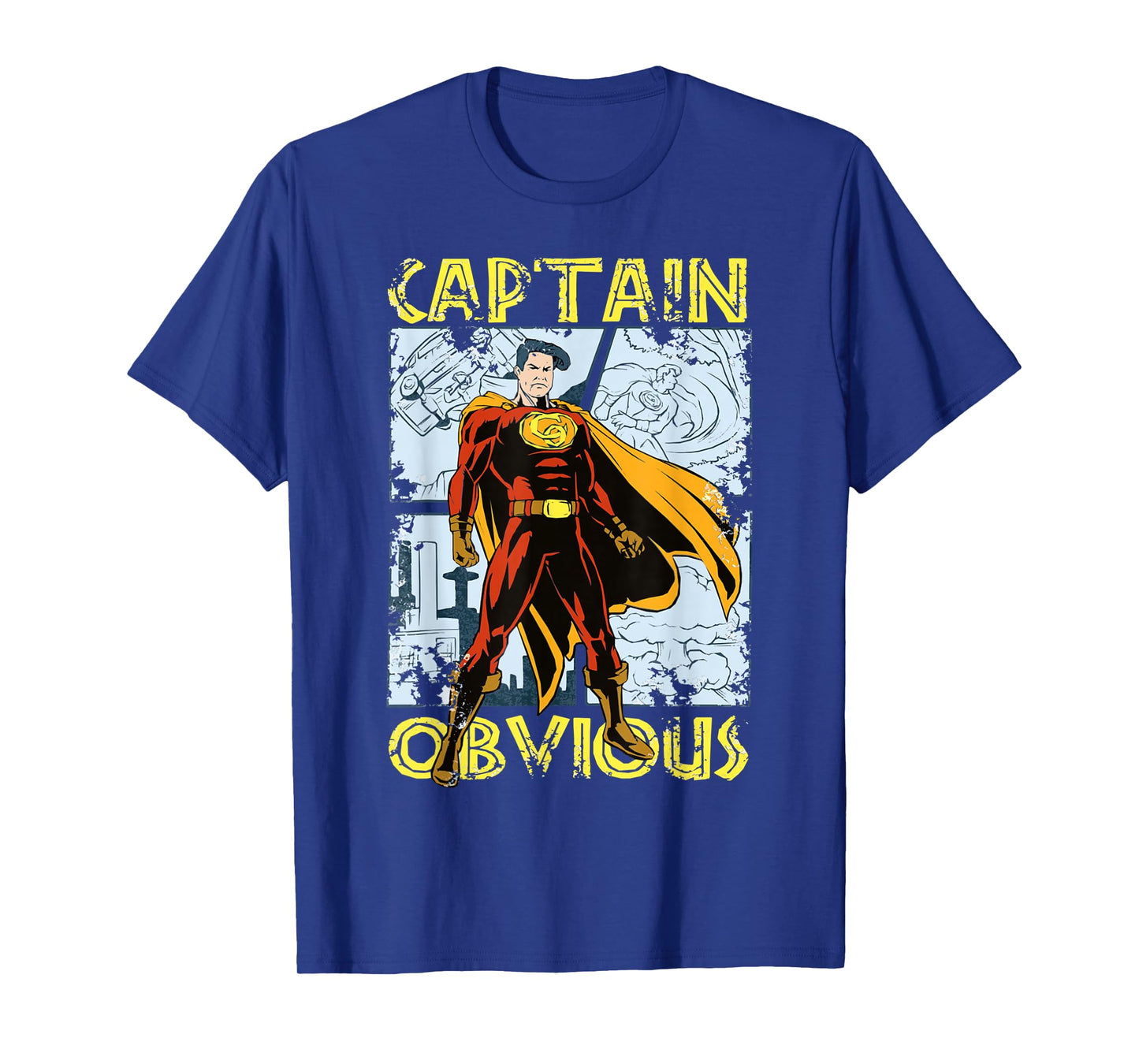 Captain Obvious – Funny Retro Comic Style Superhero Design T-Shirt