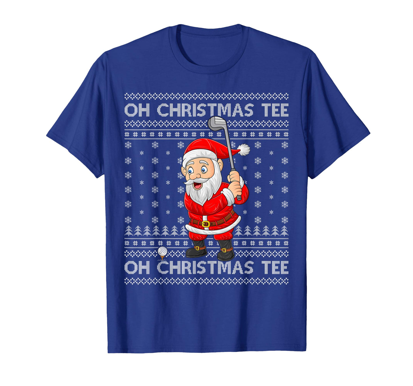 Golf Oh Christmas Tee Santa Playing Golf Golfer Ugly Xmas T-Shirt