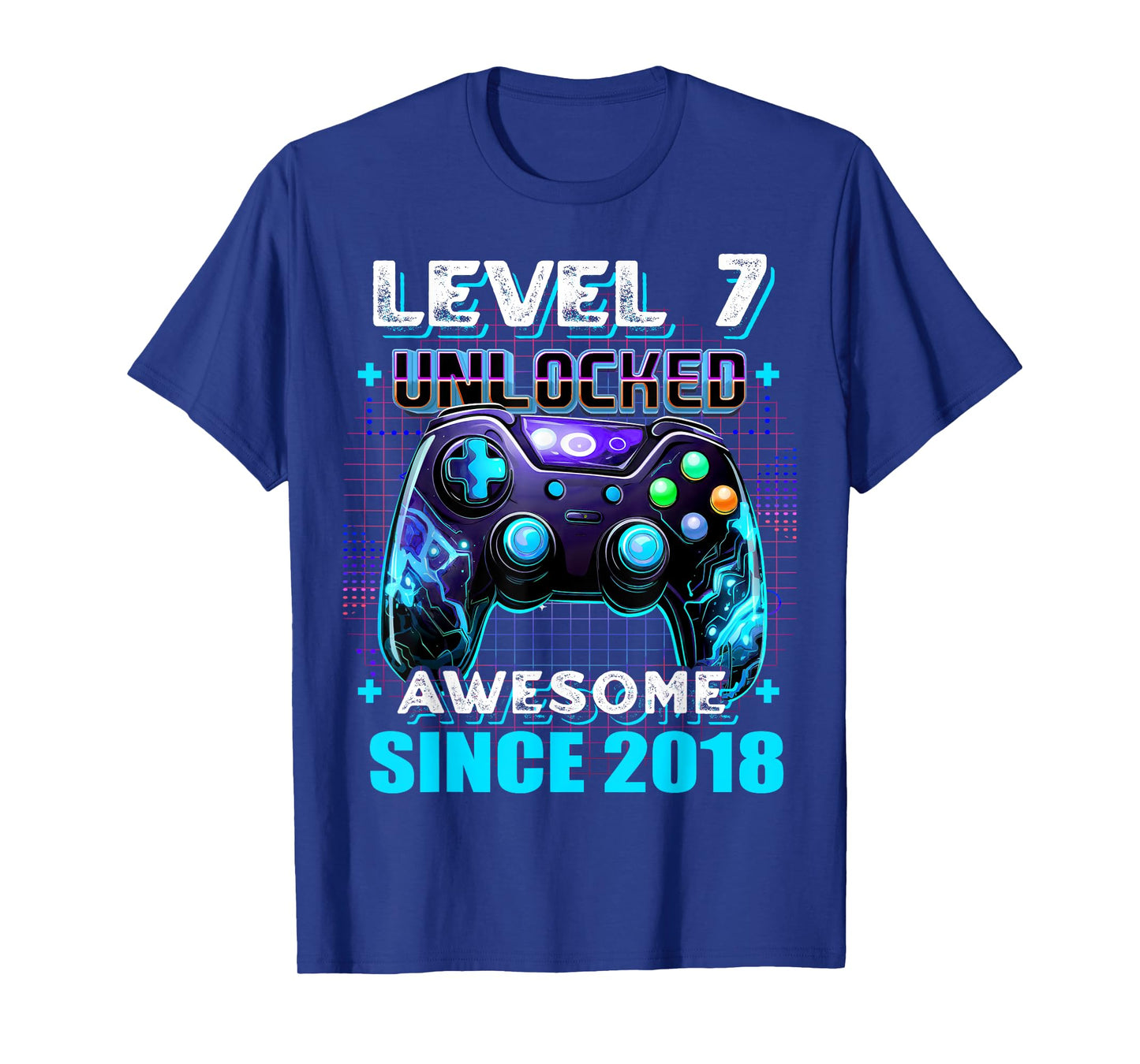 7th Birthday Boy Level 7 Gamer 7 Year Video Game Party T-Shirt