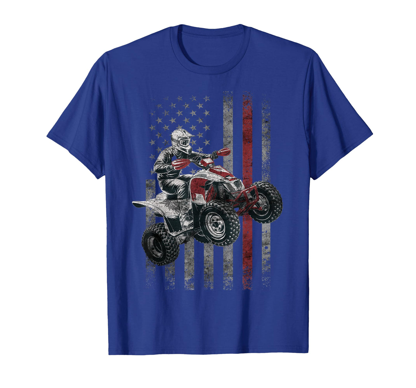 Vintage American Flag ATV Racing 4 Wheeler Dirt Bike ATV T-Shirt