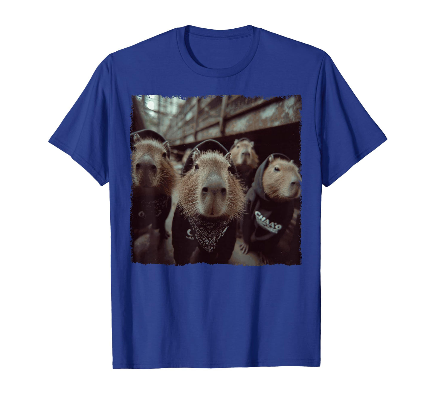 Funny Graphic Capybara Gangster Funny T-Shirt