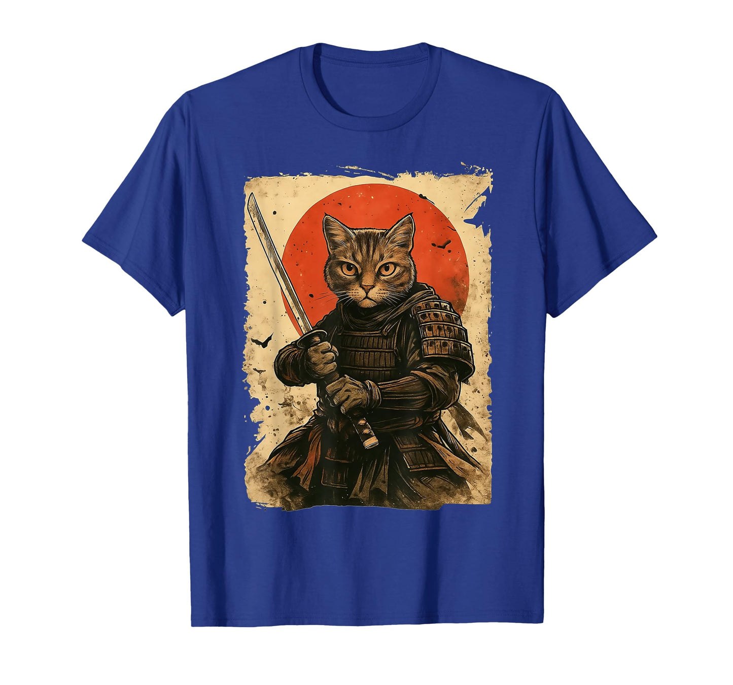 Cat Samurai Vintage Japanese Warrior T-Shirt