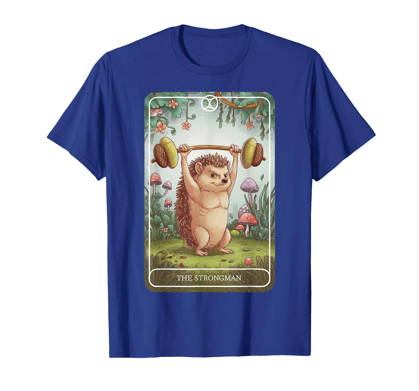 Tarot Card Hedgehog Strongman Lifting Workout Gym Fitness T-Shirt