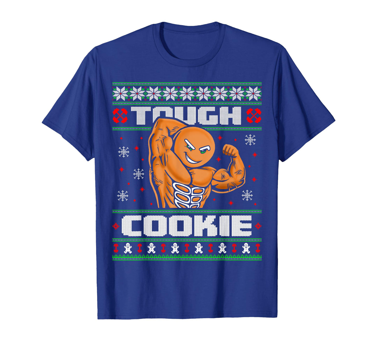 Gingerbread Man Funny Christmas Workout Gym Ugly Sweater T-Shirt