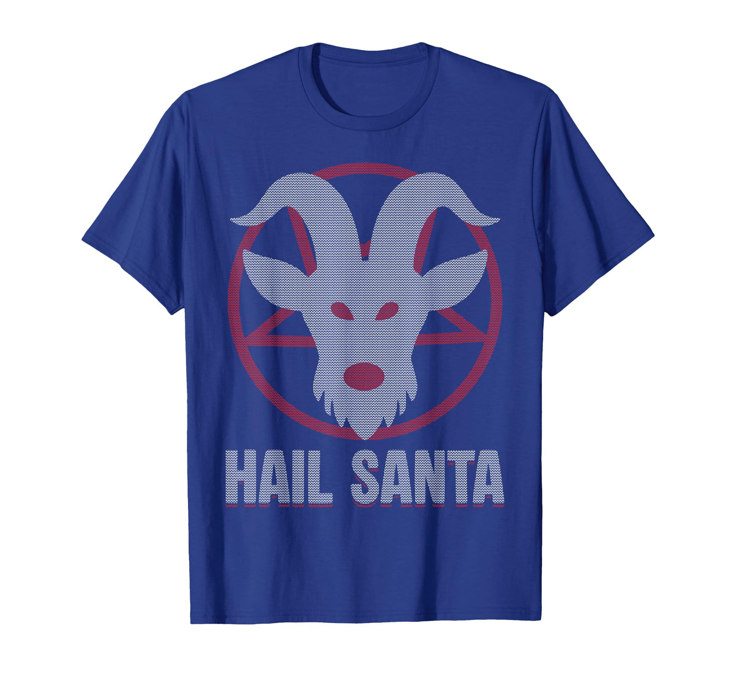 Hail Santa Heavy Pagan Solstice Gothic Metal Ugly Christmas T-Shirt