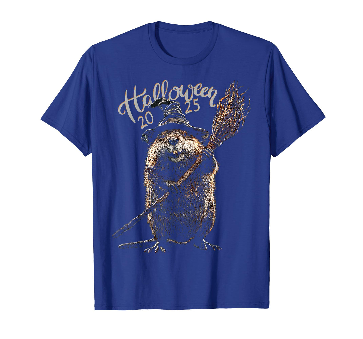 Halloween 2025 Beaver Witch Animal Costume Fun T-Shirt