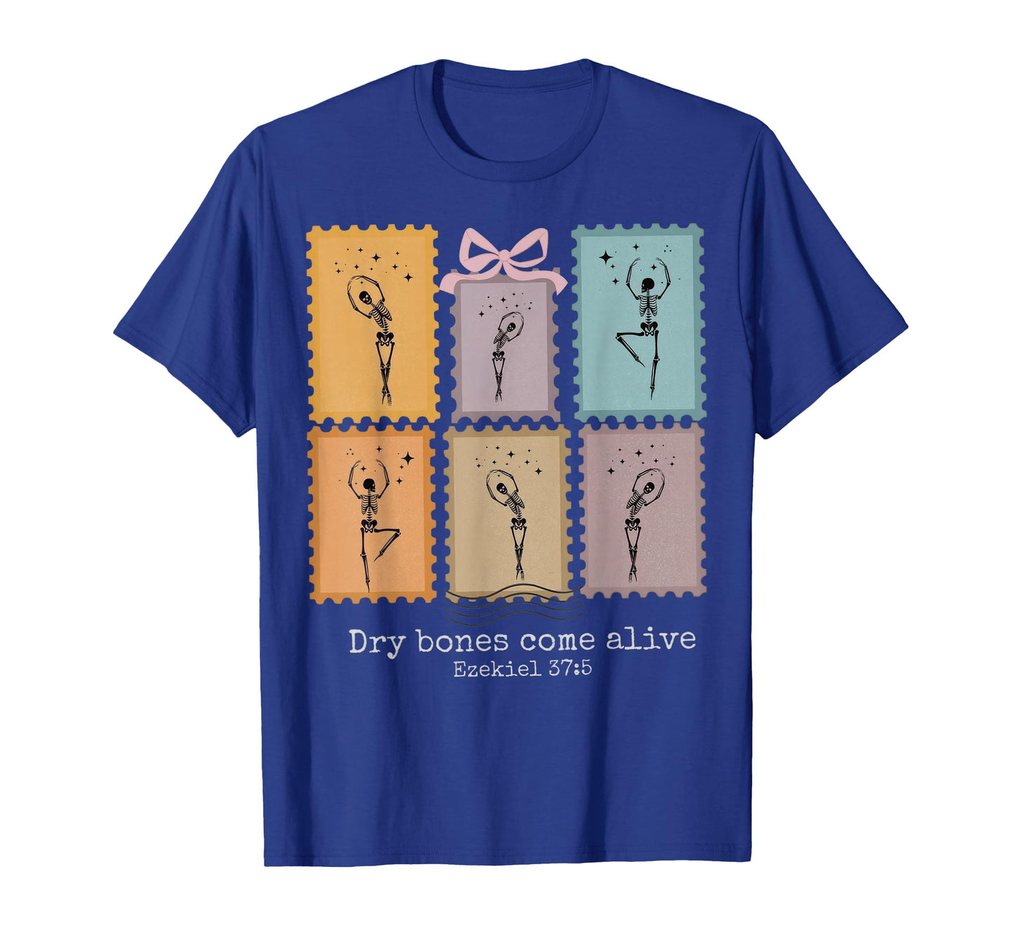 Retro Dry Bones Come Alive Ezekiel 37:5 Ballet Skeleton T-Shirt