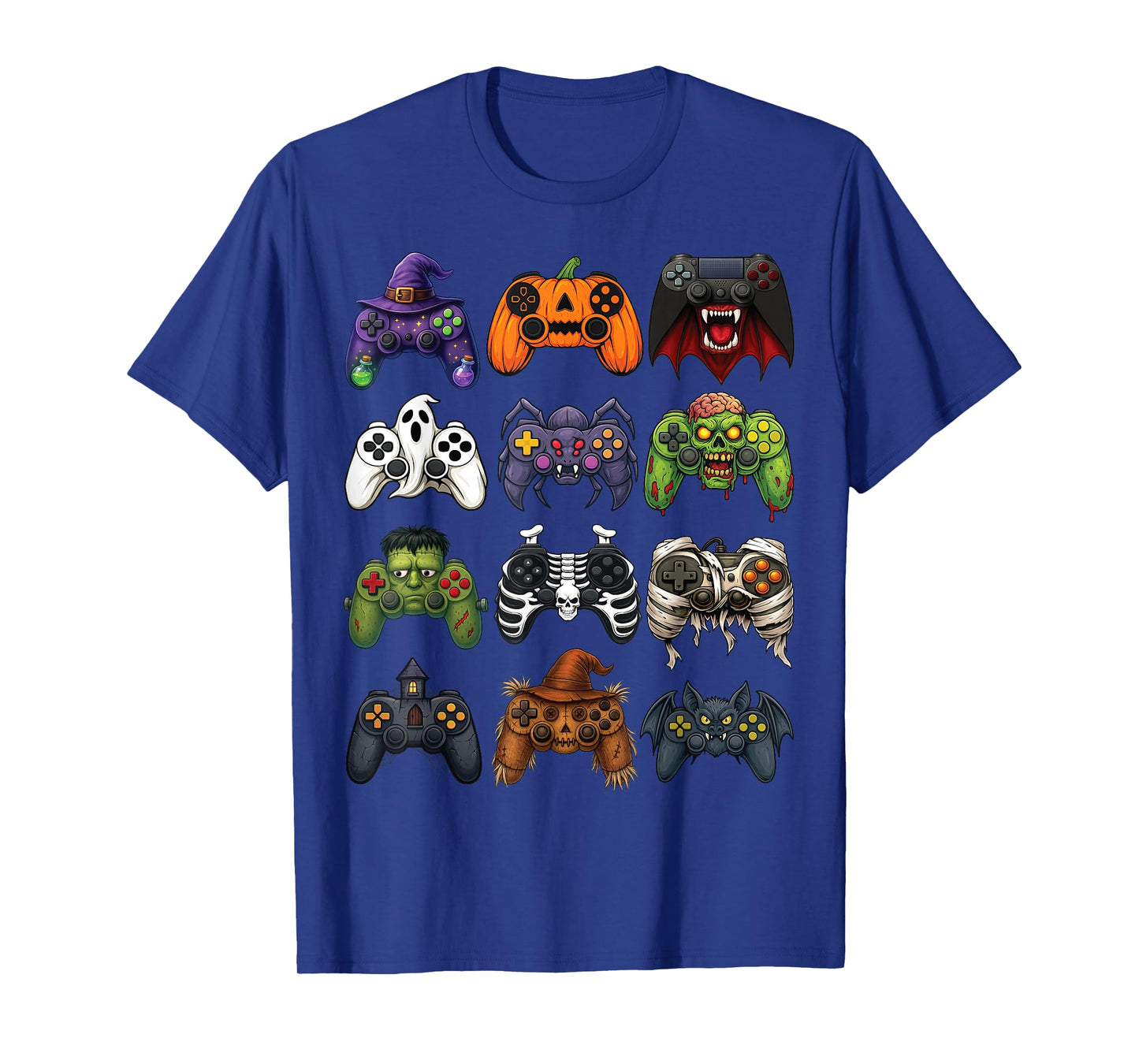 Halloween Gaming Controllers Jack O Lantern Pumpkin Witch T-Shirt