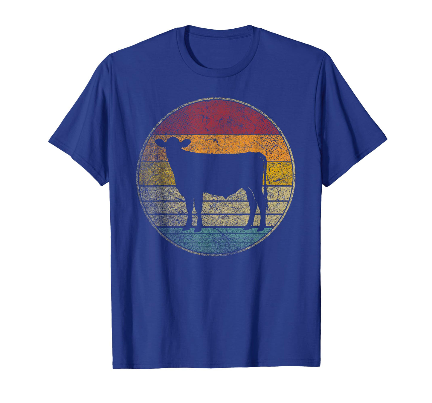 Cow - Vintage Distressed Retro Silhouette 60s 70s 80s 90s T-Shirt
