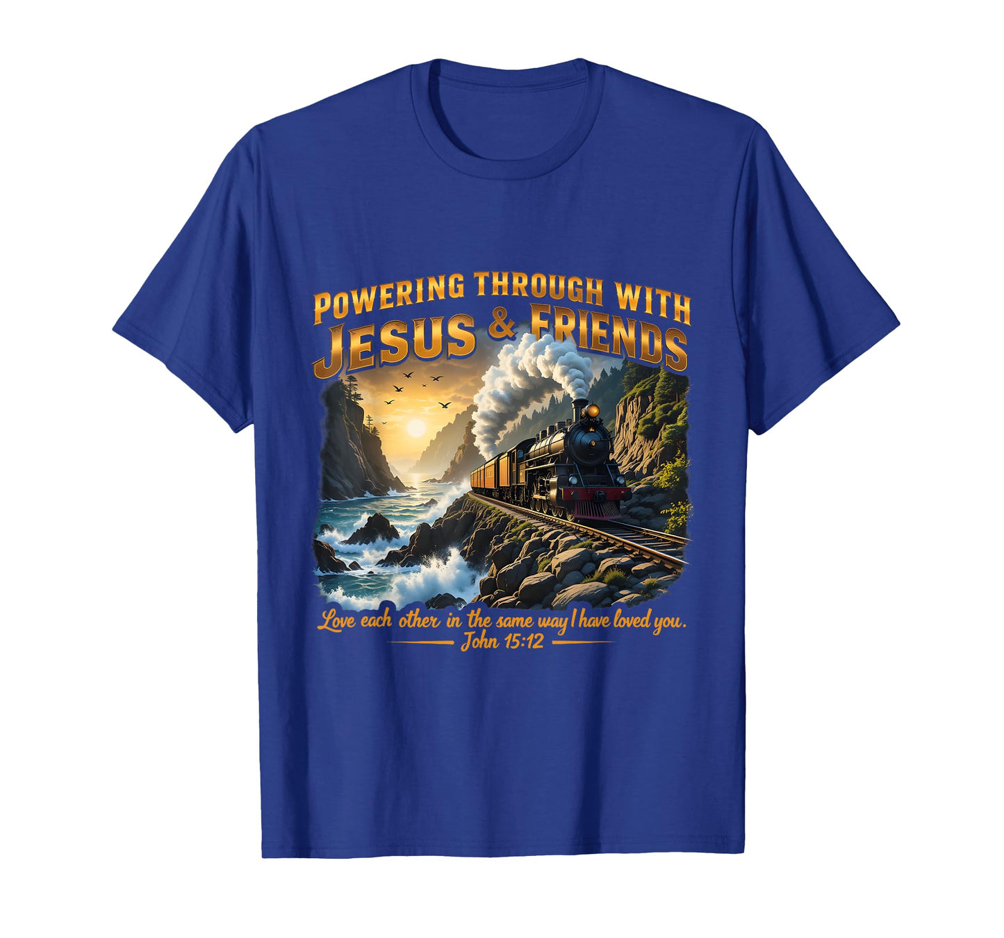 Through With Jesus Trip 2025 VBS Railway Train Ship Ocean T-Shirt