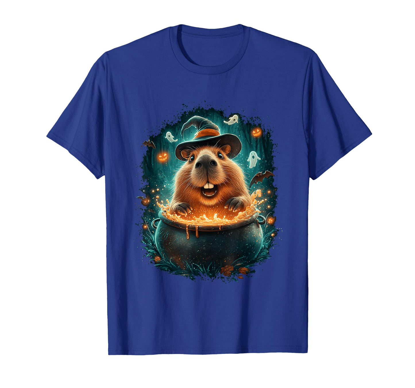 Witch Capybara Halloween Magic Hat T-Shirt