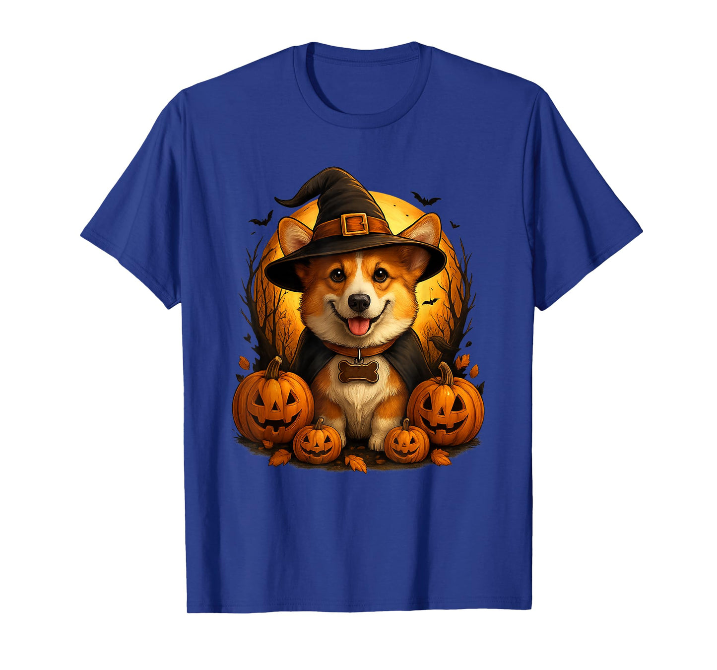 Corgi Halloween Witch Dog Pumpkin Fall Dog Lovers T-Shirt