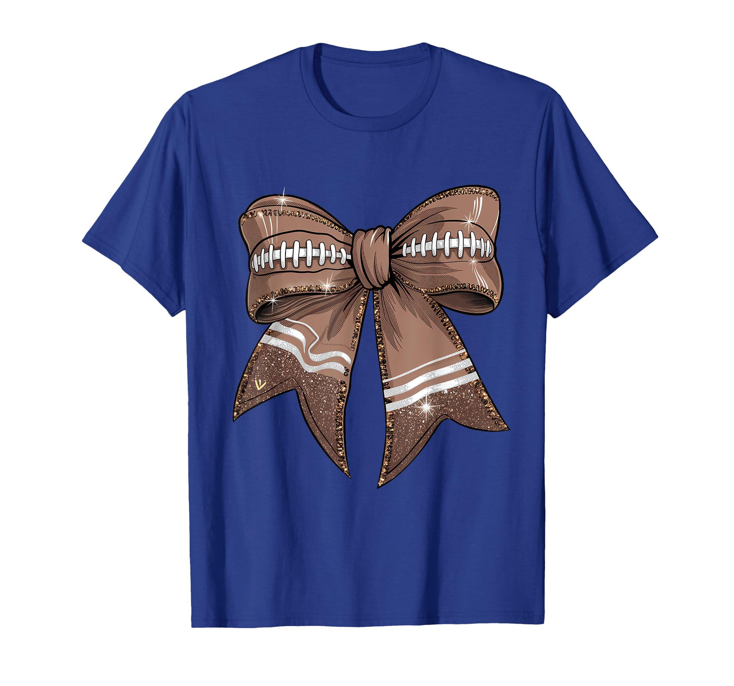 Coquette Bow Pumpkin American Football Thanksgiving Autumn T-Shirt