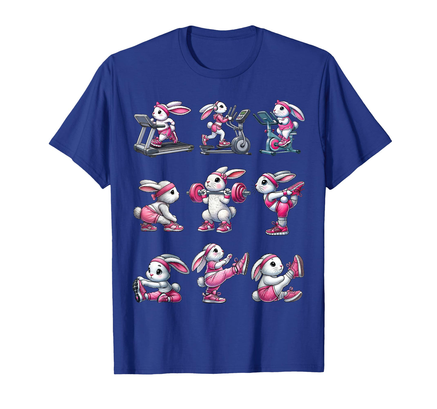 Easter Bunny Fitness Collection Gym Workout Weightlifting T-Shirt