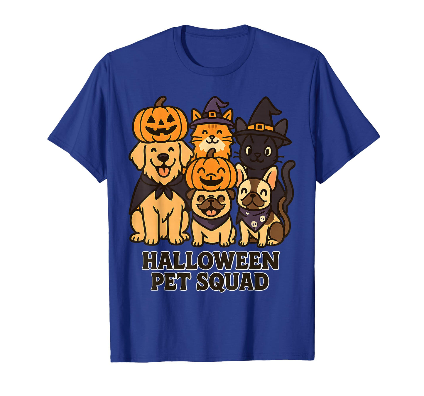 Halloween Pet Squad Cute Pumpkin Dogs and Cats Costu T-Shirt