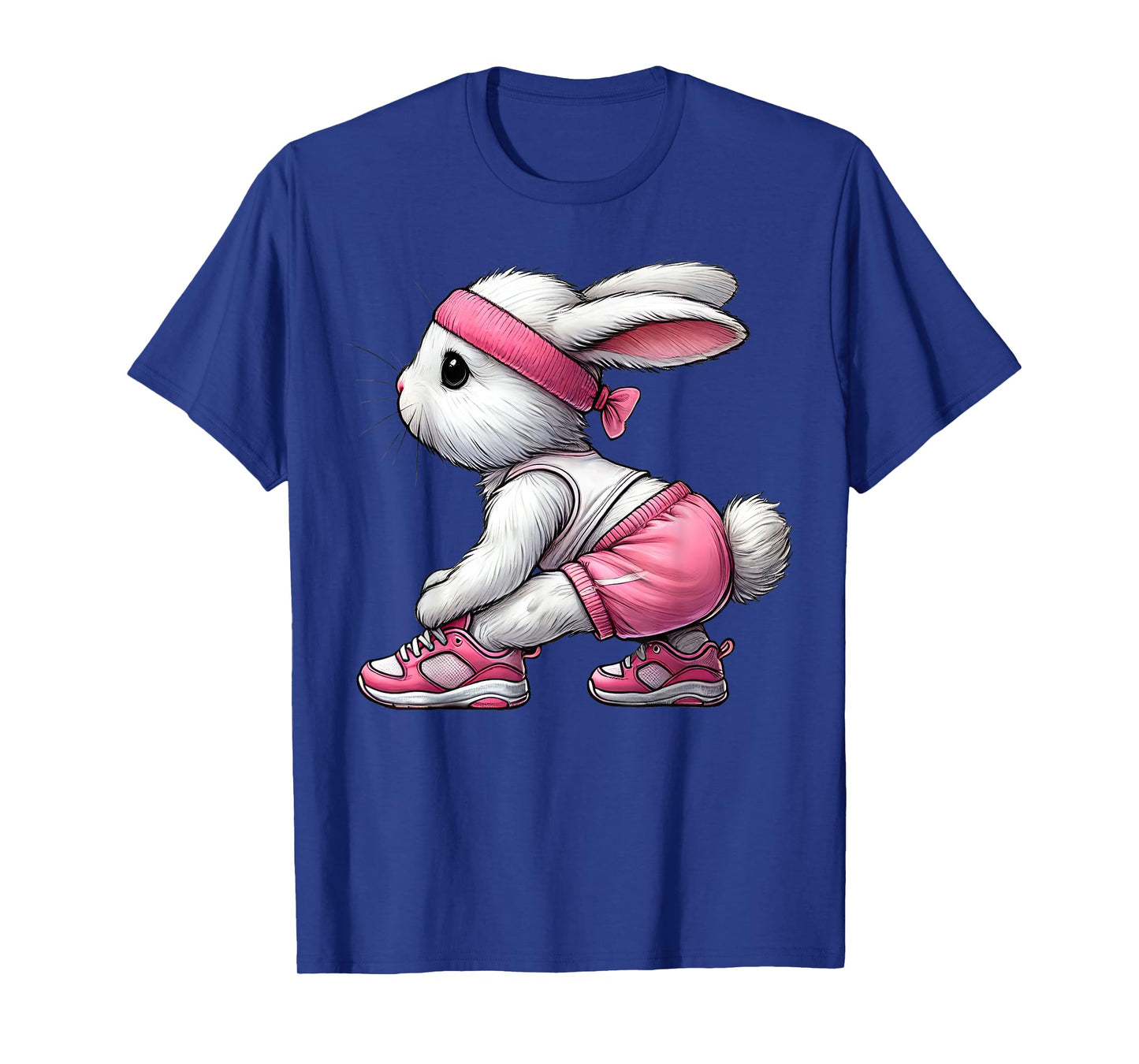 Easter Bunny Exercising Gym Fitness Workout Training T-Shirt
