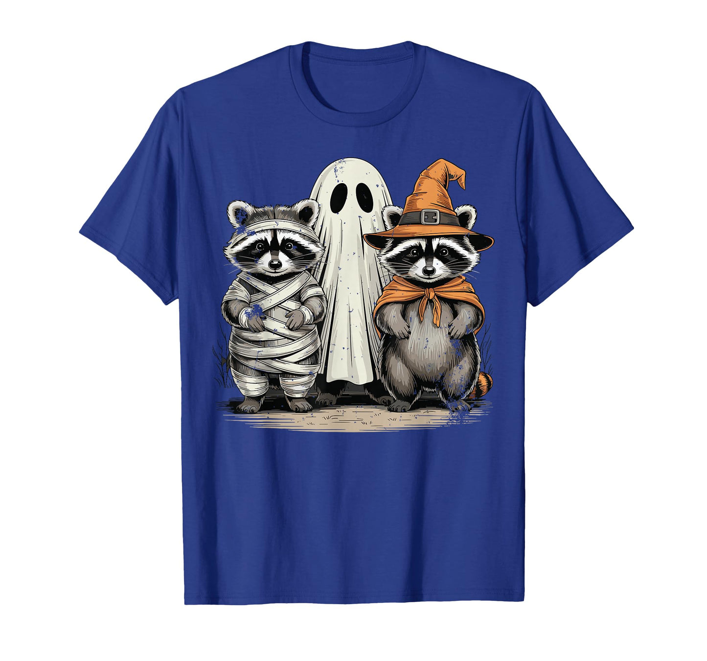 Cute Halloween Raccoon Ghost Witch Costume T-Shirt