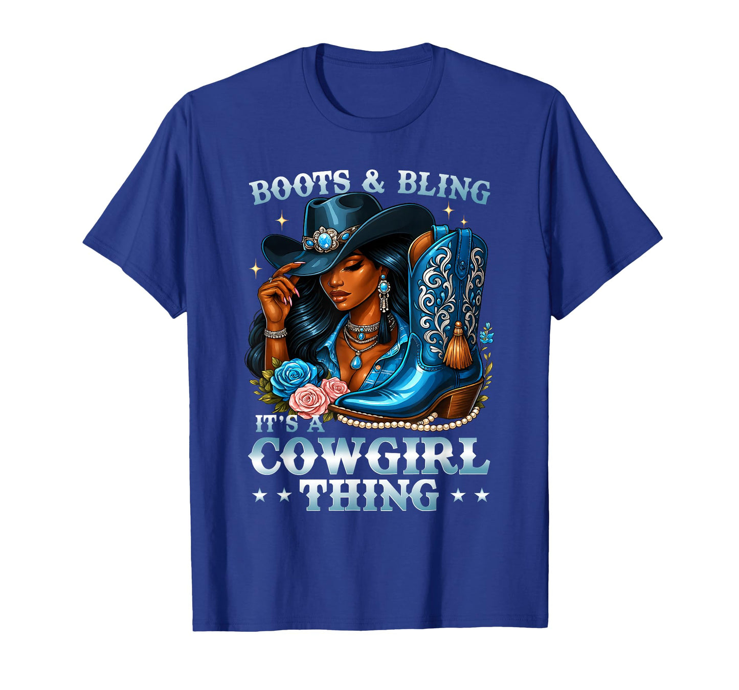 Boots and Bling Its A Cowgirl Thing Rodeo Country Girls T-Shirt