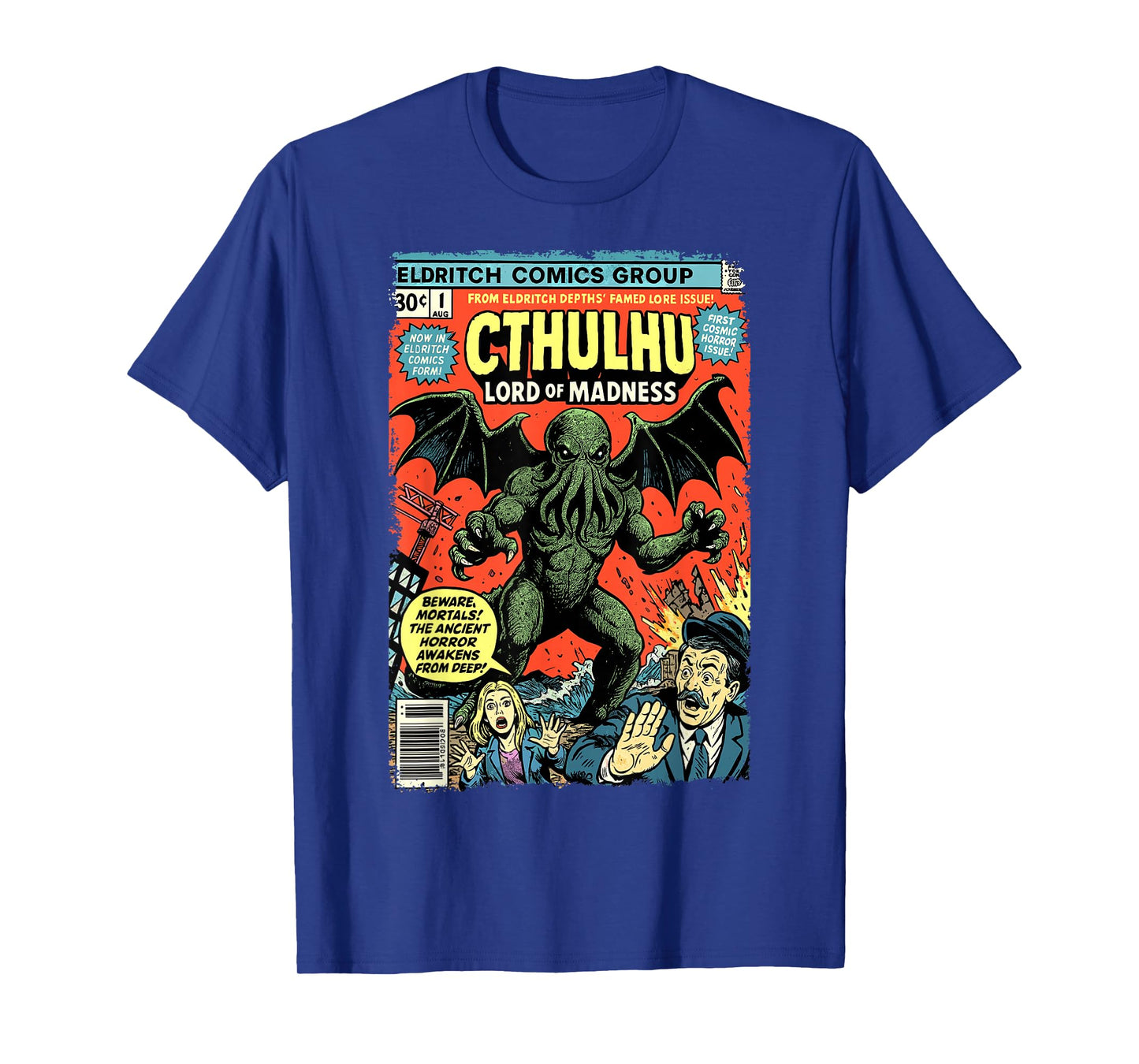 Cthulhu Lord of Madness, Vintage Comic Book Cover T-Shirt
