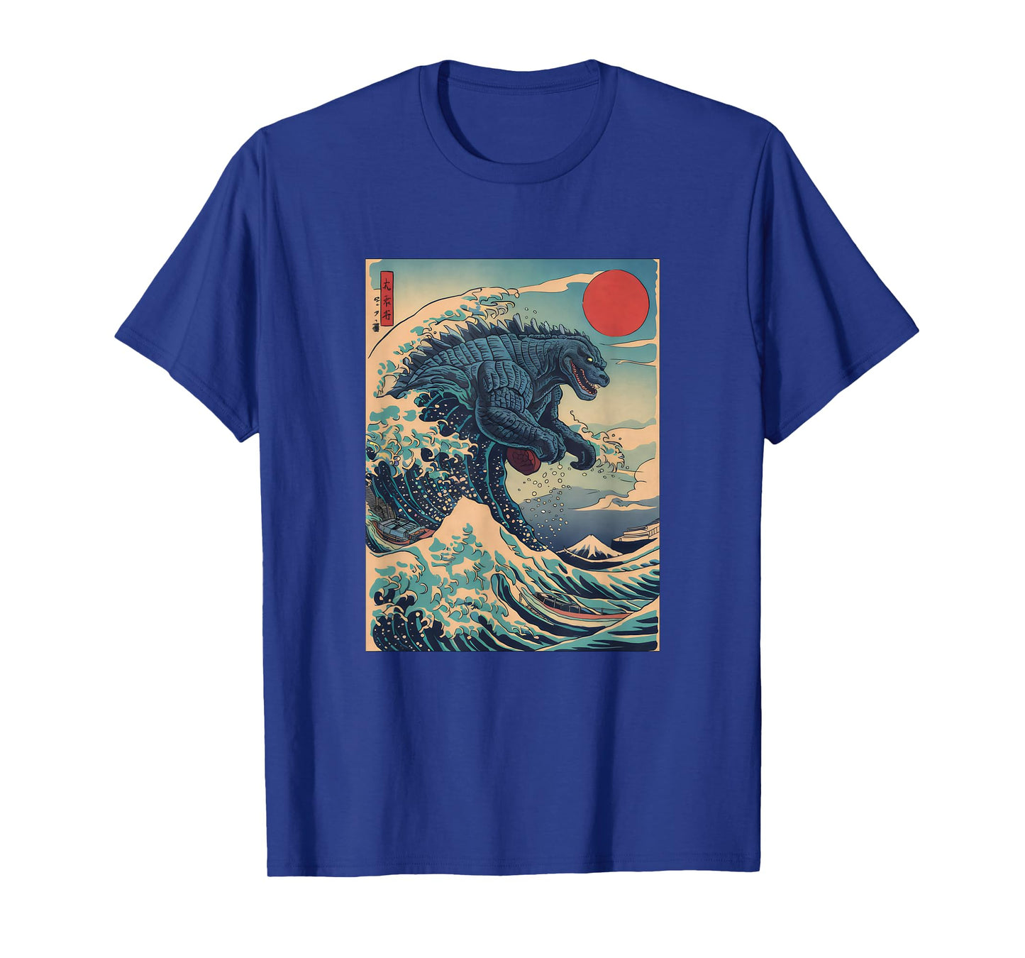 Kaiju Monster Japanese Style Art Great Wave Off Kanagawa T-Shirt