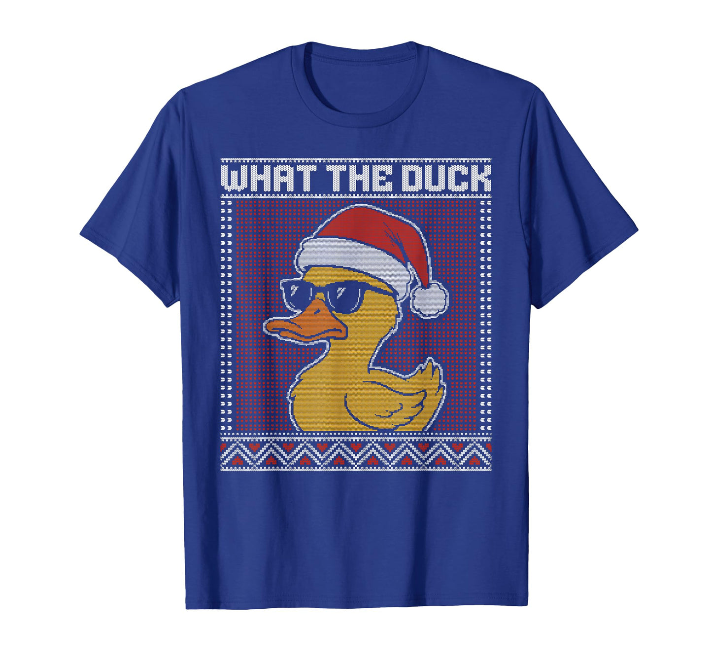 What The Duck Ugly Sweater, Christmas Duck Sunglasses T-Shirt