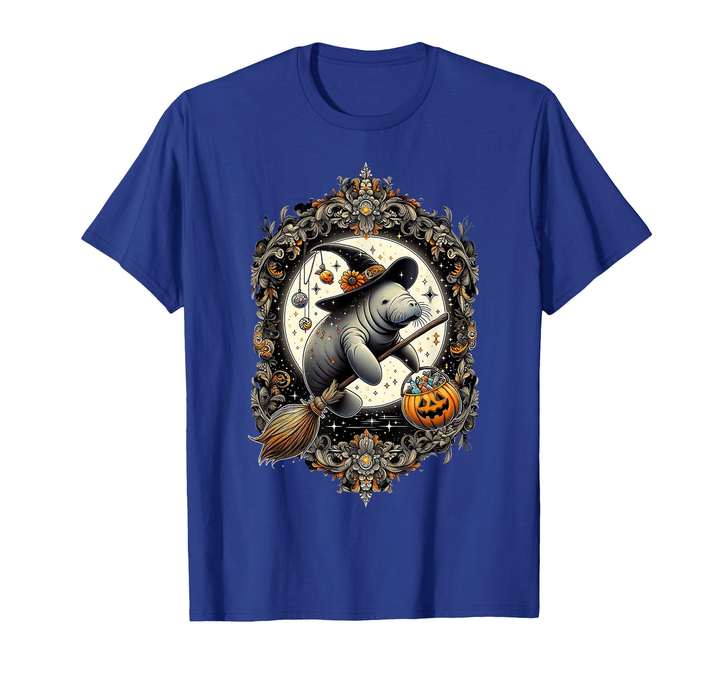 Manatee Witch Halloween Costume Trick or Treat Men Women T-Shirt