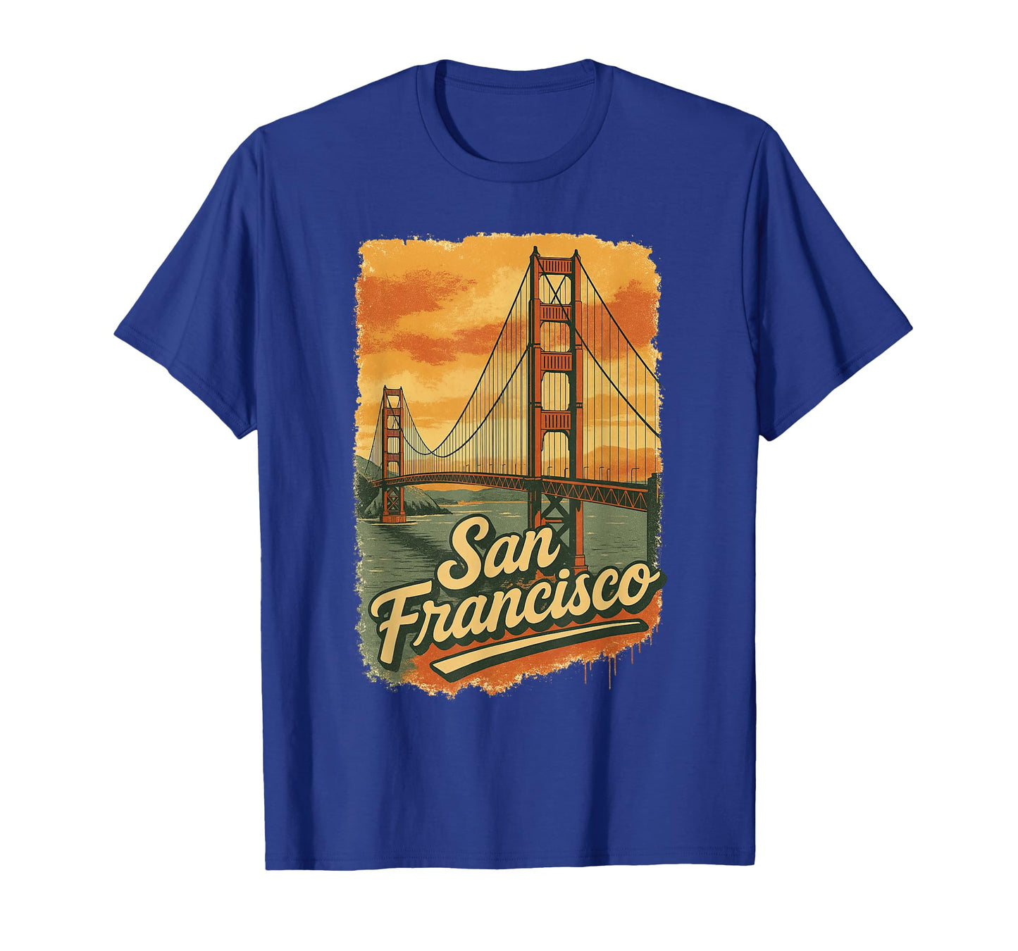 Retro Golden Gate Bridge San Francisco Souvenir T-Shirt