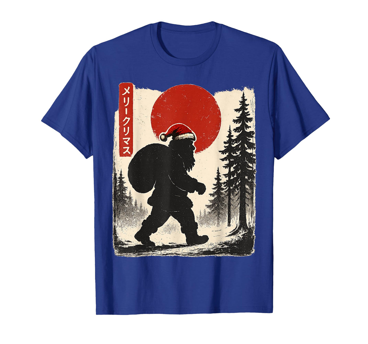 Retro Japanese Style Santa Merry Christmas Women Men Kids T-Shirt