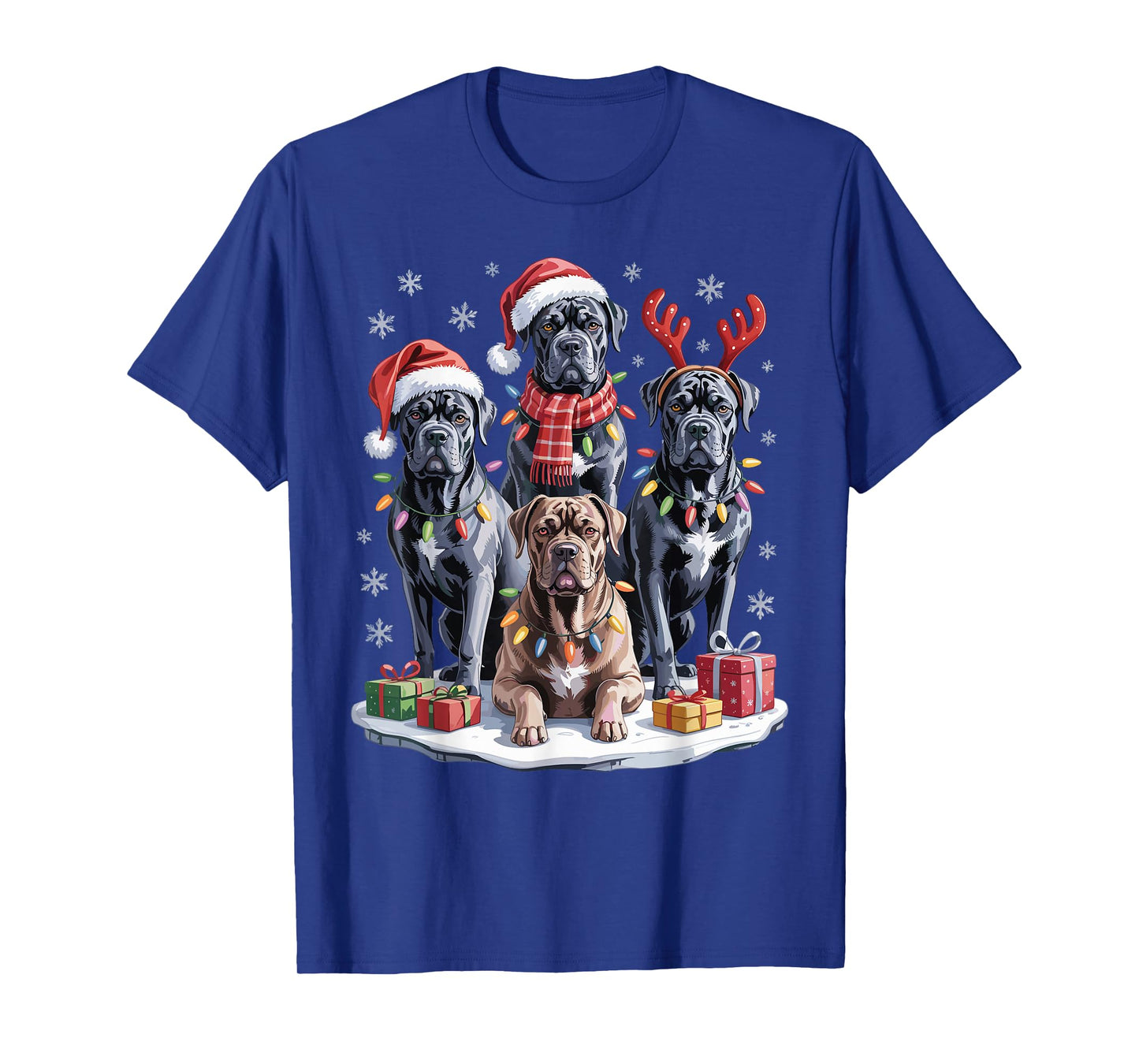 Cute Cane Corso Christmas Puppies Dog Lovers Funny Holiday T-Shirt