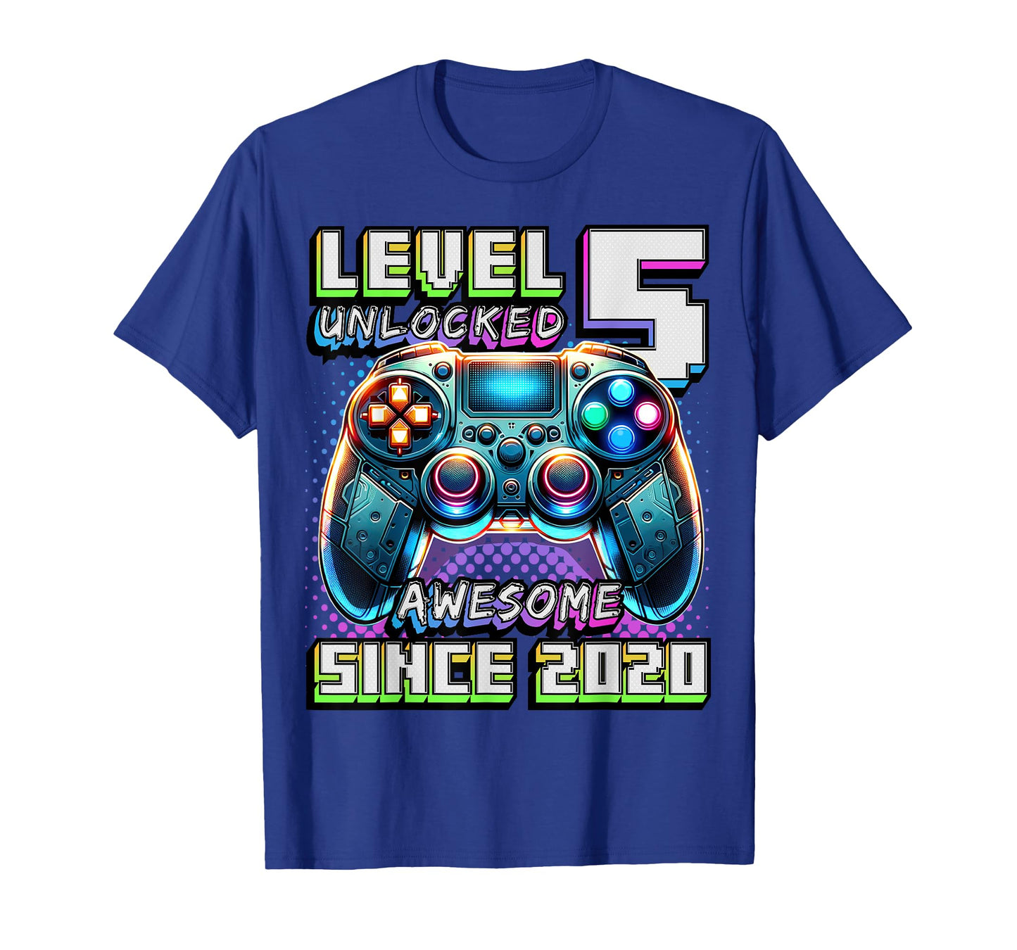 5th Birthday Boy Level 5 Gamer 5 Year Video Game Party T-Shirt