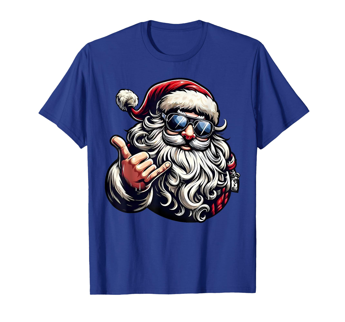 Funny Santa Sunglasses Merry Christmas Family Pajama Holiday T-Shirt
