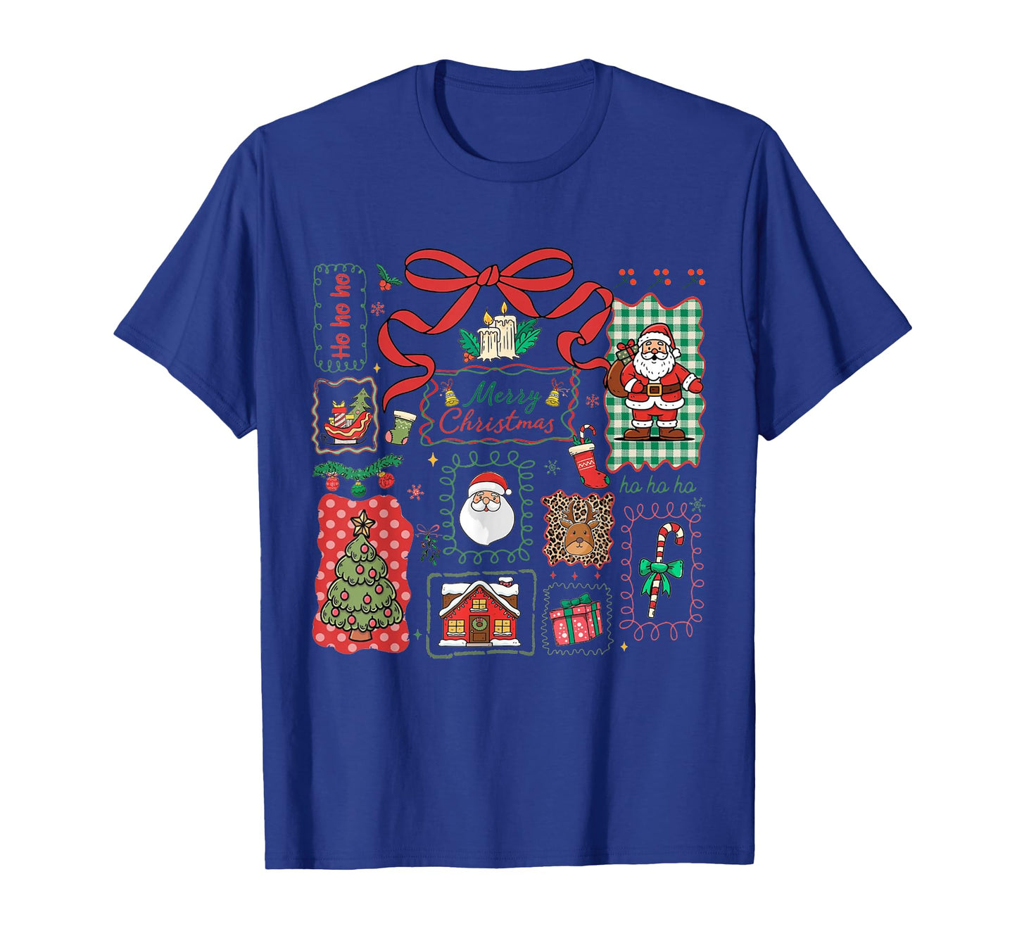Vintage Christmas Icons Merry Christmas Coquette Bow T-Shirt
