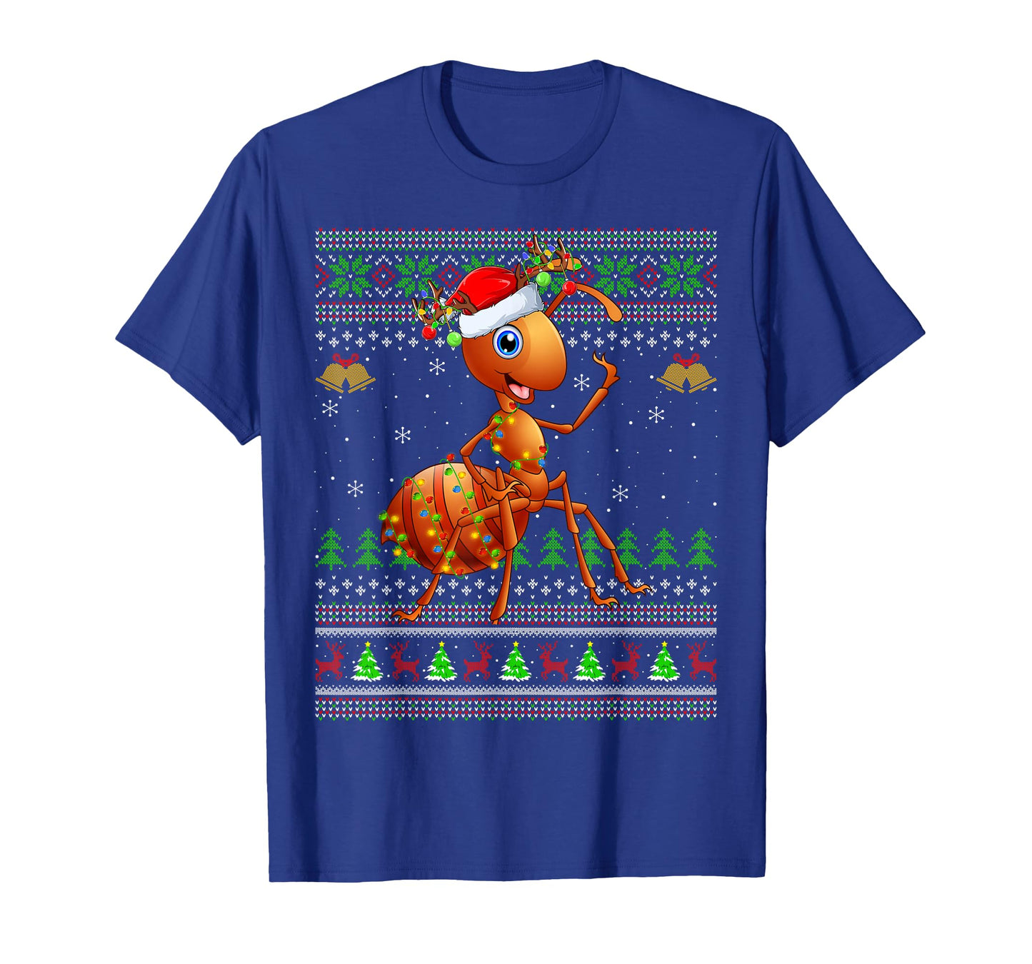Funny Ant Ugly Christmas Sweaters Holiday Santa Cute Xmas T-Shirt