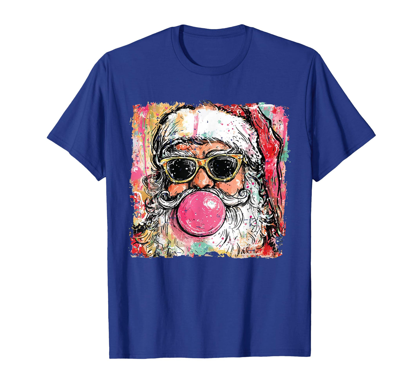 Vintage Funny Xmas Santa Claus Bubble Gum Christmas Holiday T-Shirt