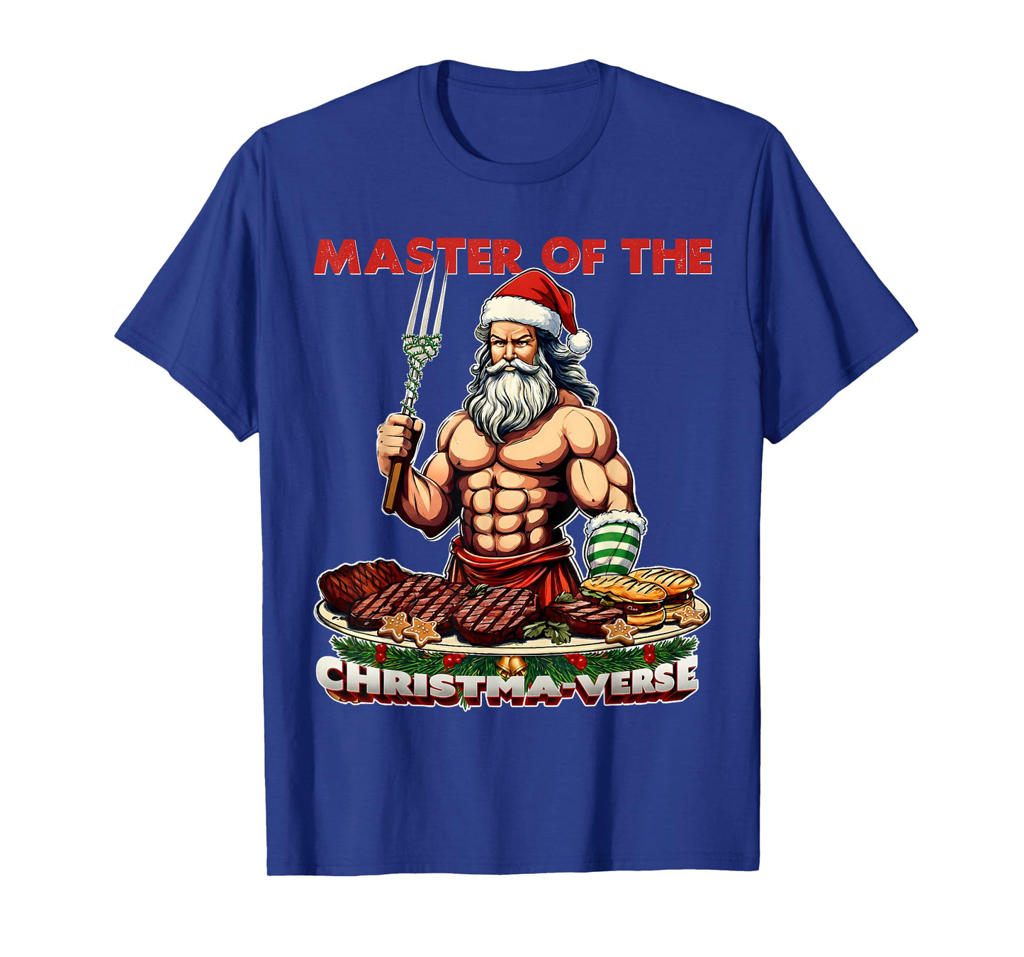 Master of The Cristma-Verse Funny Santa BBQ Men Christmas T-Shirt