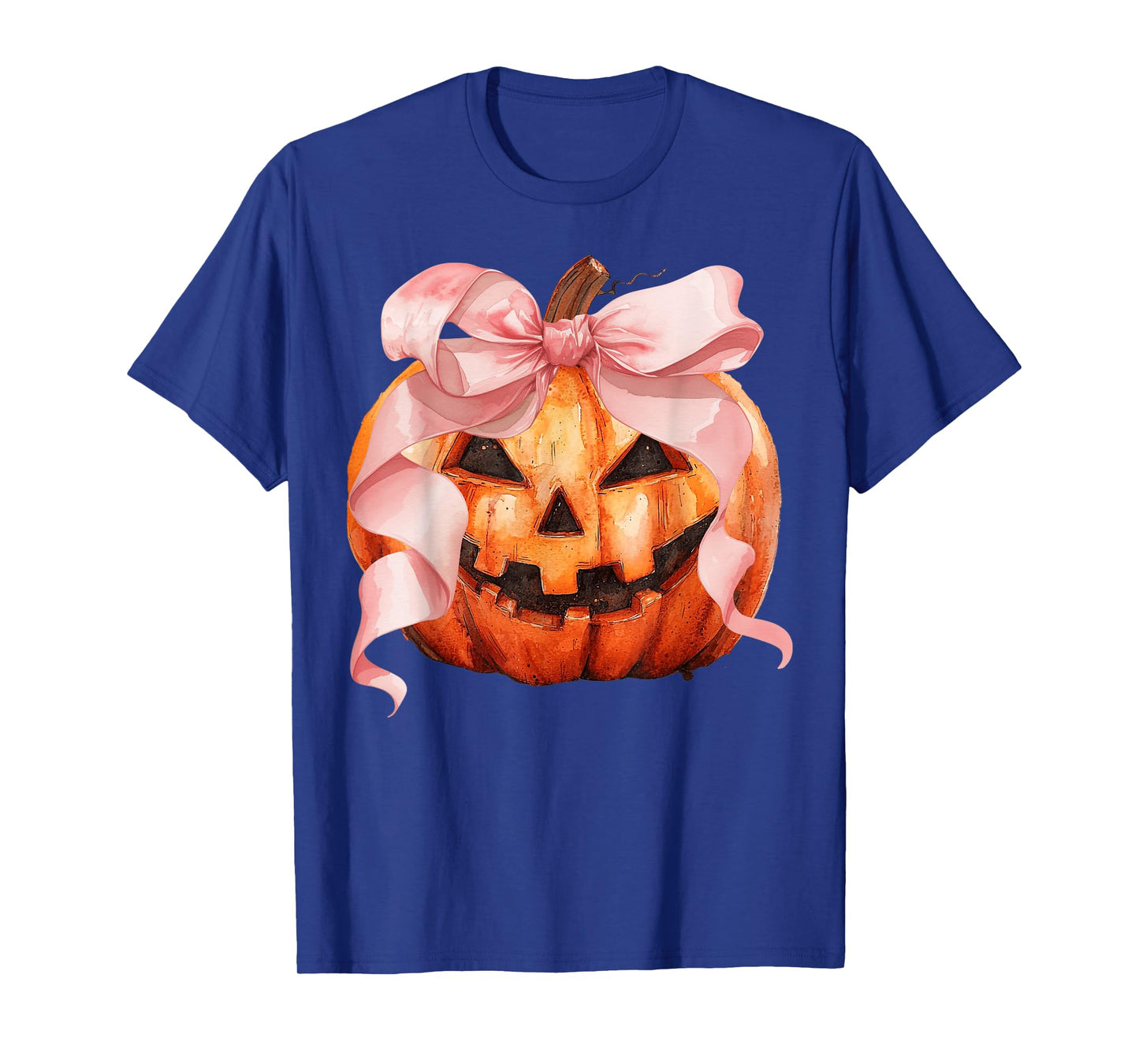 Coquette Pumpkin Bow Jack O Lantern Halloween Women Girls T-Shirt