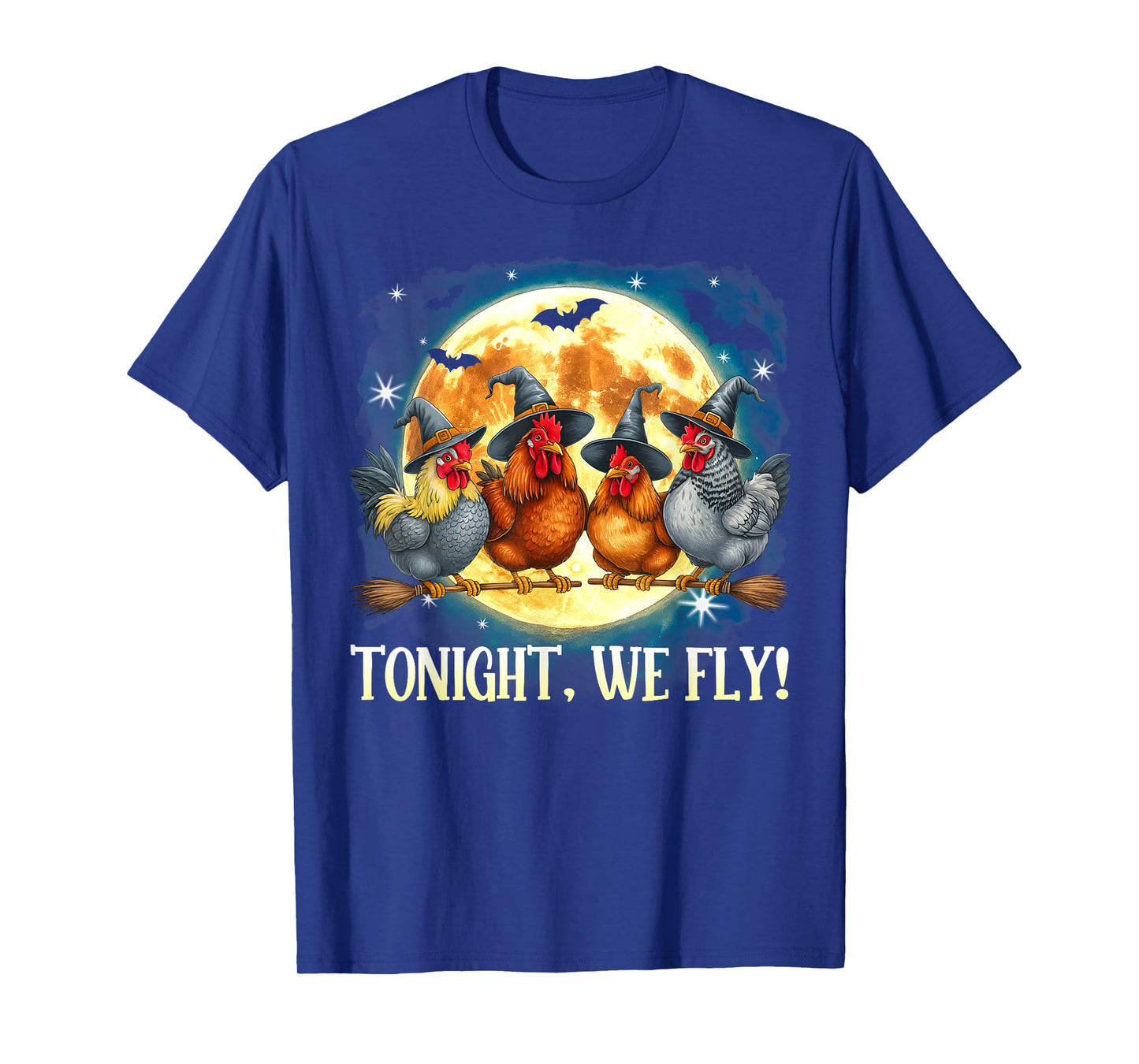 Tonight We Fly Funny Chicken Spooky Season Farm Halloween T-Shirt