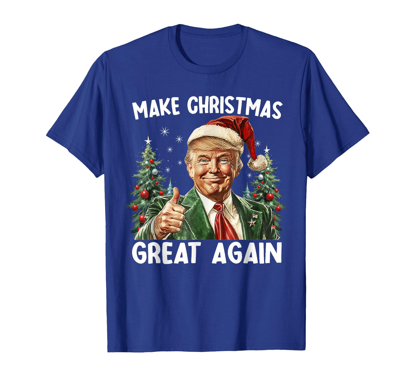 Make Christmas Great Again Funny Santa Trump 2025 Men Xmas T-Shirt